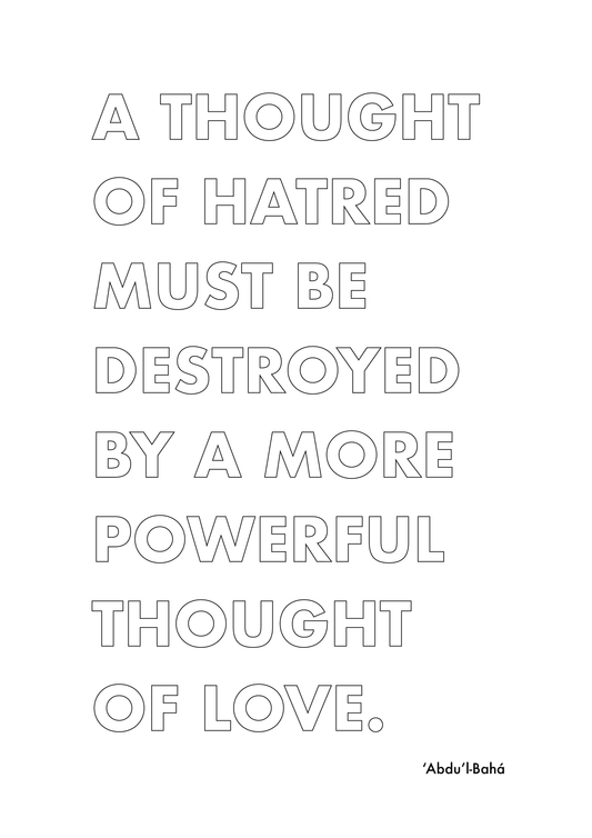 P3Q1 A thought of hatred must be destroyed by a more powerful thought of love.