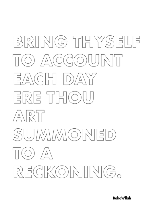 P1Q2 Bring thyself to account each day.