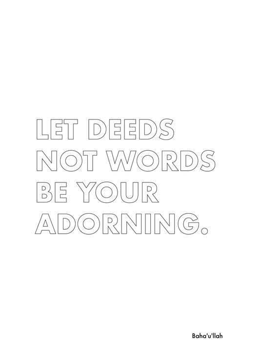 P1Q5 Let deeds not words be your adorning.