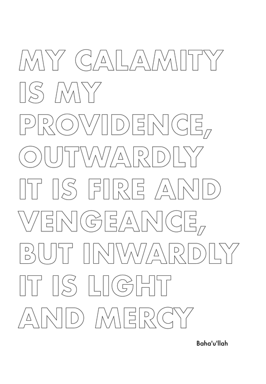 P1Q9 My Calamity is My providence.