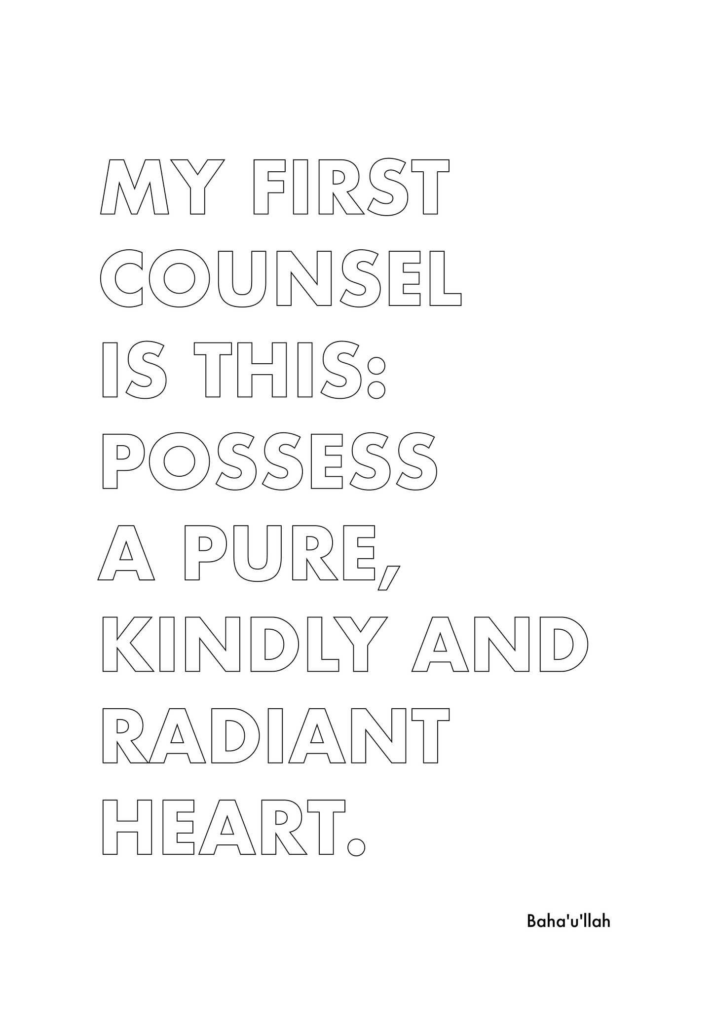 P1Q7 My first counsel is this, possess a pure, kindly and radiant heart.